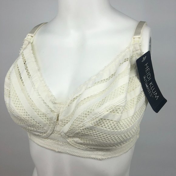 Heidi Klum Maternity Nursing Bra White Mesh 34D - Picture 1 of 7